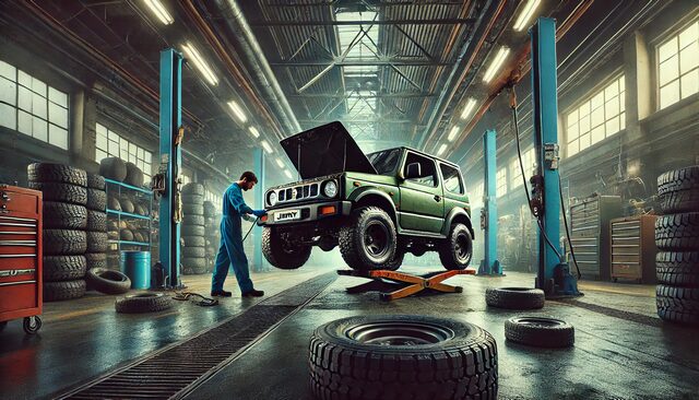 ジムニーで185/85r16の車検