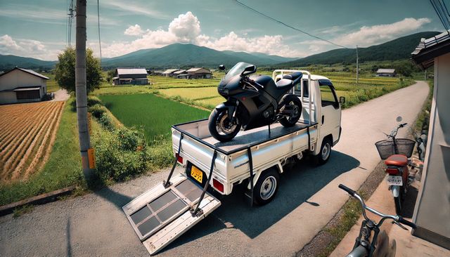 スロープを活用して積み込みを楽にする