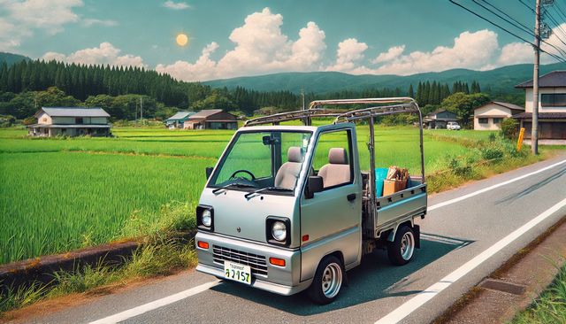 軽トラで屋根無し